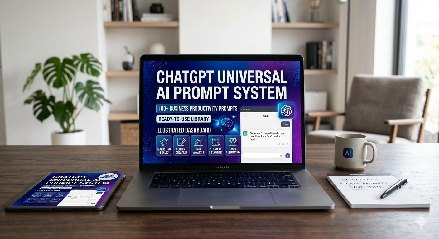ChatGPT Prompt Pack for Entrepreneurs, Freelancers, and Online Sellers.